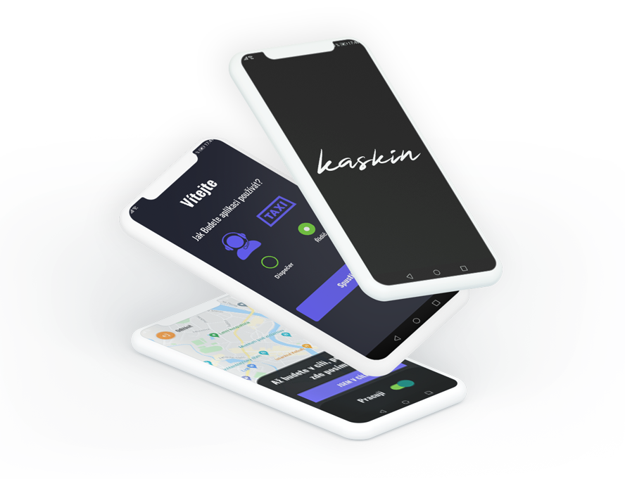<strong>Mobilní aplikace<br>Taxi Kaskin</strong>
